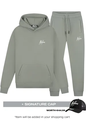 Malelions Men Signature Tracksuit | Dry Sage