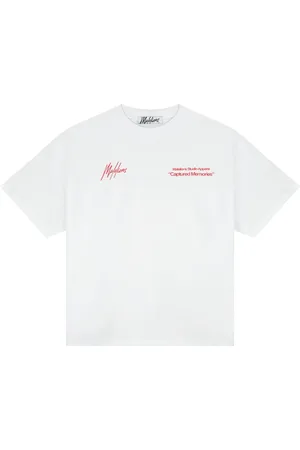 Malelions Women Captured Memories T-Shirt | White/Coral
