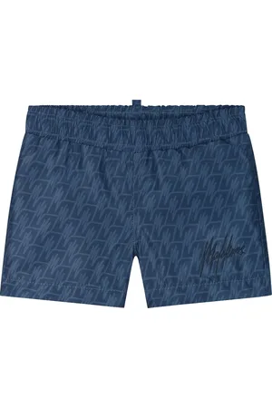 Malelions Baby Monogram Swim Shorts | Navy