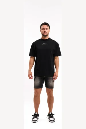 Malelions Men Denim Shorts | Black