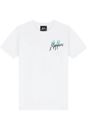 Malelions Junior Split T-Shirt 2.0 | White/Turquoise
