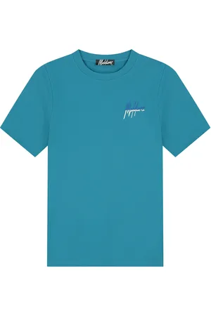 Malelions Men Split Slim T-Shirt | Ink Blue/Midnight Blue