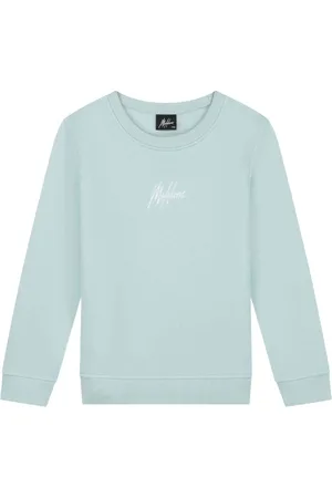 Malelions Junior Striped Signature Sweater | Sky Blue