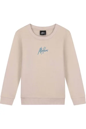 Malelions Junior Striped Signature Sweater | Taupe