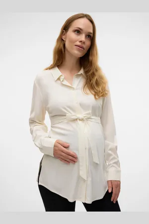 Mama;licious Regular Fit Overhemd Kraag Manchetten Met Knoop Nauwsluitende Mouwen Overhemd
