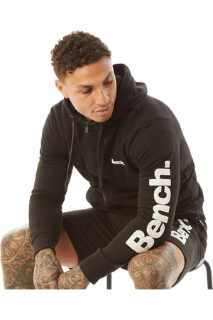 Bench Heren Maslow 22 Zip Through Hoodie Schwarz