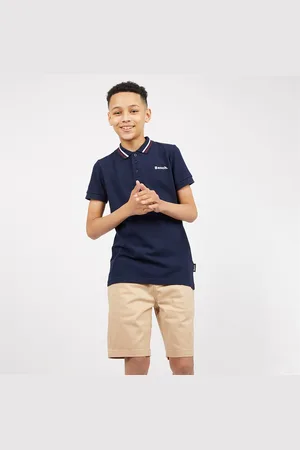 Bench Polo Shirt en Chino Shorts Set Jongens Navy/Stone