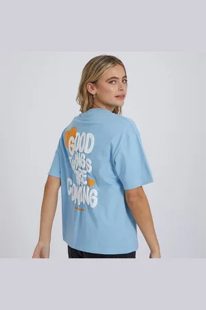 Bench Dames Nanala T-shirt Helderblauw