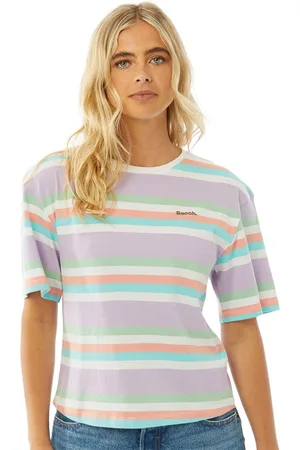 Bench T-shirt Sharni Dames Paarse Streep