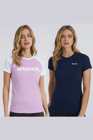 Bench T-shirts Dames Reaha Set van 2 Violet/Marineblauw