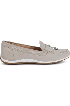 Geox Dames Vega Moc Tassel Loafers Licht Taupe