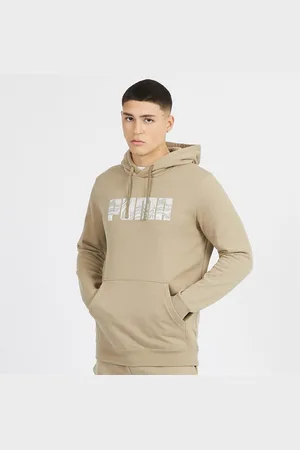 PUMA Hoodie met tekstlogo Heren Eikenboom
