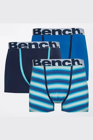Bench Heren Bayou Drie Pack Boxers Garen Gefärbte Streifen/Marine/Königsblau