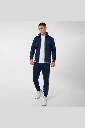 Ellesse Herentrui Giraldo Taped Poly Trainingspak Marineblauw