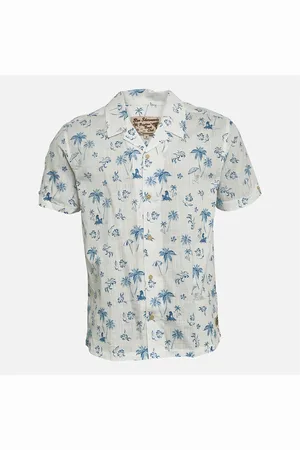 Ben Sherman Heren Resort Print Overhemden met korte mouwen