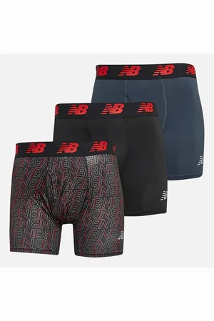 New Balance Heren Premium 6 Inch Drie Pack Boxer Shorts Donkergrijs