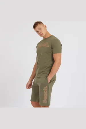 Bench T-shirt en shorts set Heren Gowsen kaki groen
