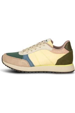 Woden Dames Ronja Sneakers 188 Stofgeel Multi