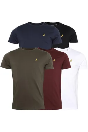Brave Soul Herenshirt 5-pack Russel Zwart/Wit/Marine/Khaki/Bordeaux