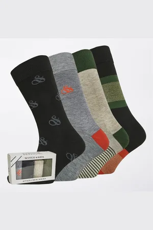 Scotch&Soda Sokken heren, vier paar, met geschenkdoos, middel grijs