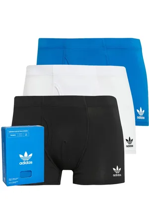 adidas Heren Comfort Flex Baumwolle 3 Streifen Drei Pack Unterhosen Schwarz/Blau/wit