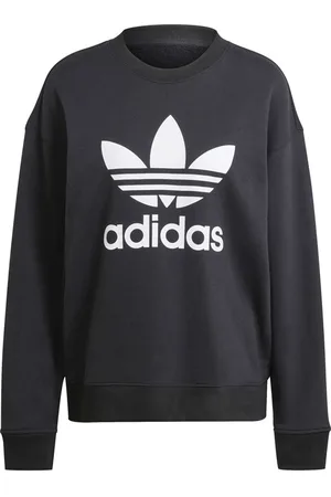 adidas Zwarte Sweatshirt met Trefoil Dames
