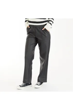 ONLY Zwarte Gecoate Broek Dames Popstar Life