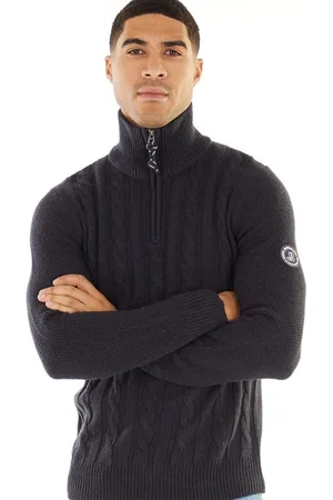 JACK & JONES JACK & JONES Trui Shane gebreid marineblauwe blazer heren