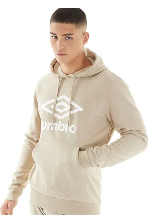 Umbro Hoodie Heren Core Stone/Wit