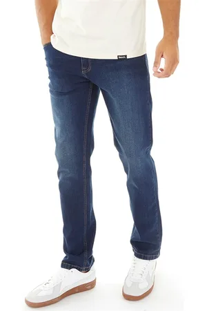 Bench Heren Christoph Straight Fit Jeans Indigo Wash