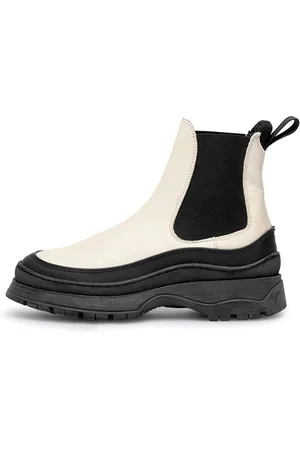Läst Dames Trail Lederlaarzen Off White