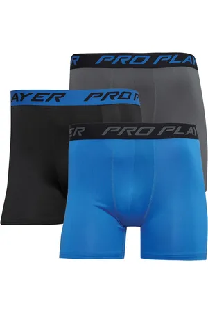 Pro Player Heren Performance Drie Pack Boxers Zwart/Blauw/Grijs