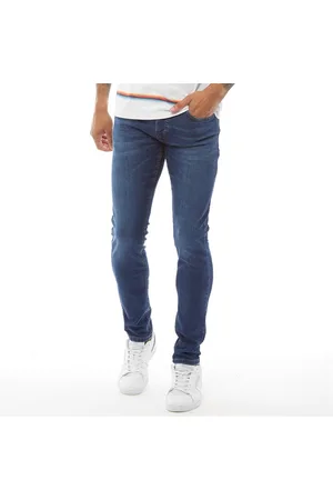 Crosshatch Heren Buraca Slim Fit Jeans Stonewash