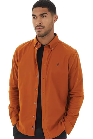MCS Heren Flanellen Knoop Overshirt Leder
