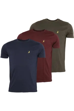 Brave Soul Herenshirts Driepack Marineblauw / Khaki / Bordeaux