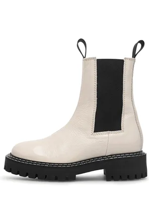 Läst Dames Daze Lakleren Laarzen Off White