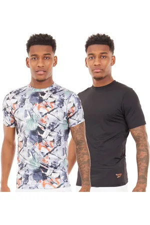 Reebok T-shirts Heren Rama Performance 2-pack Zwart/Print