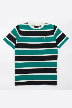 Lyle & Scott T-shirt met strepen Jongens X154 Courtgroen