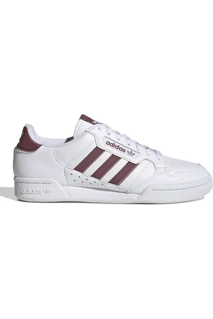 adidas Heren Continental 80 Streepjes Sneakers Wolkwit/Bordeauxrood/Magisch Paars