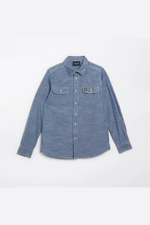 Lyle & Scott Jongens Chambray Overhemd J58 Lichtblauw Chambray