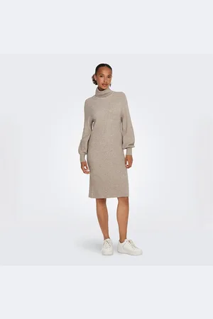 ONLY Jurken met rolkraag Dames Sasha Mocha Meringue