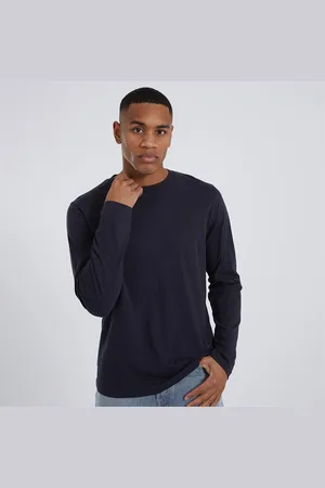 Brave Soul Heren Trial Langarm Shirt Navy