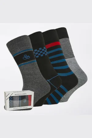 Scotch&Soda Sokken Heren vier paar met geschenkdoos zwart