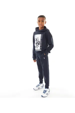 U.S. Polo Assn. Jongens Grote Box OTH Hoodie Trainingspak Donker Saffier