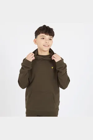Lyle & Scott Jongens Pullover Hoodie W485 Olijf