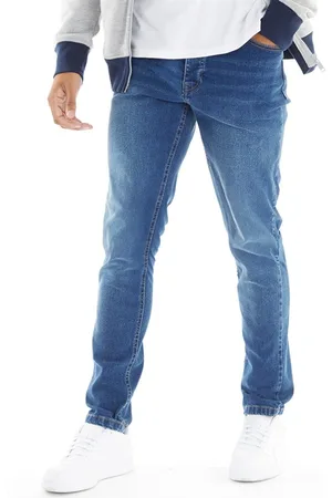 Bench Heren Freddie Slim Fit Jeans Indigo Wassing