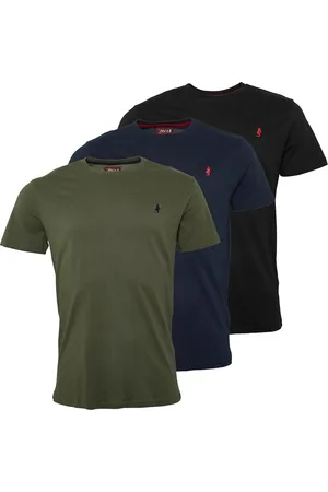 MCS T-shirts Heren 3-pack Mix Zwart/Groen/Marine