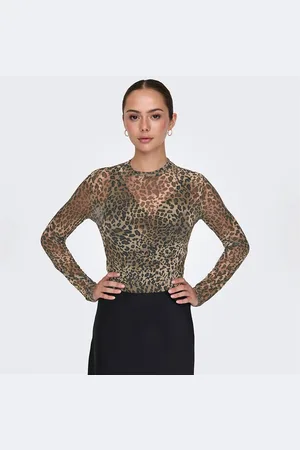 JACQUELINE DE YONG T-shirt van mesh Dames Alva