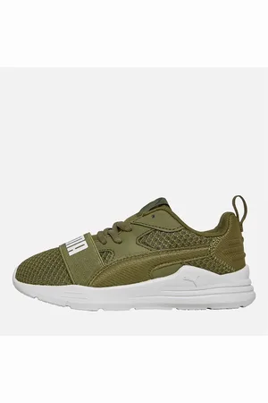 PUMA Kinderschoenen Wired Run Pure Trainers Olijf/Zwart/Wit
