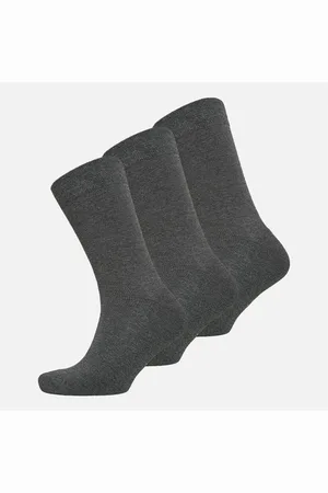 Original Penguin Sokken heren, 3 paar, met gevoerde zool, enkelhoog, antraciet melange